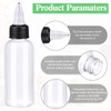 Baderke 48 Pack 2 oz Round Bottles with Twist Caps