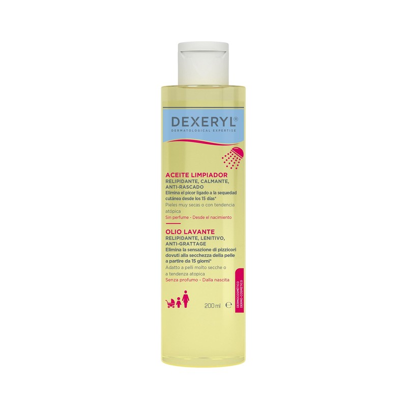 Dexeryl, Aceite dermolimpiador emoliente, 200ml