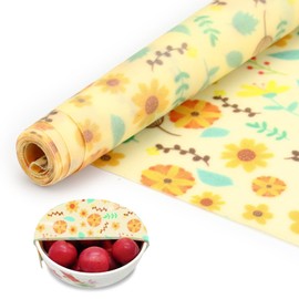 Sekonow Beeswax Wraps for Food, Large 39.4’’ x 13’’ Beeswax Wrap Roll, Reusable Beeswax Paper Food Wrap for Bread Sandwich Wrapper Bowl Covers, Sunflower