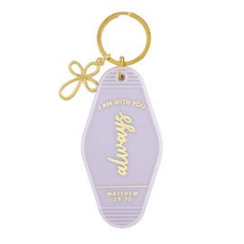 Creative Brands Faithworks - Inspirational Vintage Style Motel Key Ring, 3.5 x 2-Inch, Matthew 28:20