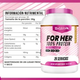 Suplemento En Polvo Bunny Sport Forher Whey Protein 1 Kg