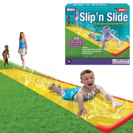 Classic Wham-O Slip' N Slide (19 feet) by Winning Moves Games USA, Backyard Water Slide for Kids and Adults Ages 5+