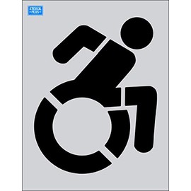 39" NYSDOT Handicap Accessible Icon Parking Lot/Pavement Marking Stencil