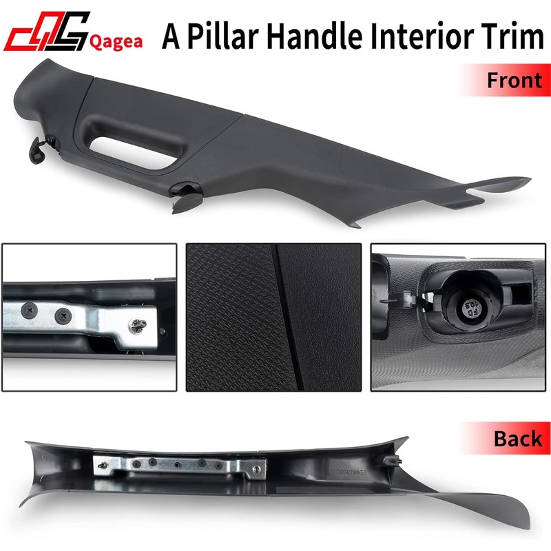Qagea A-Pillar Grab Handle Interior Trim Driver Left Side Replacement