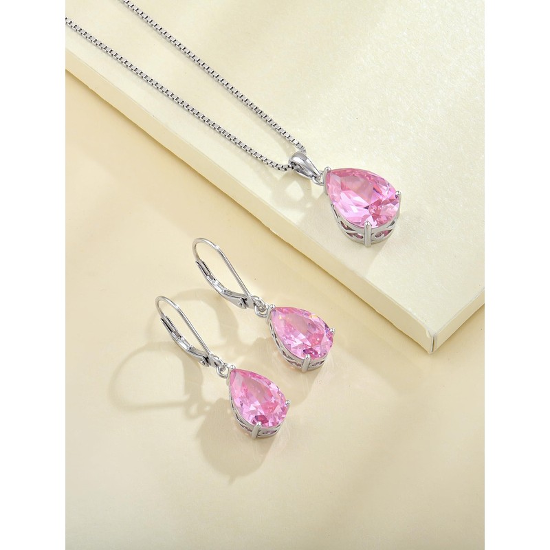 YL 925 Sterling Silver Teardrop Dangle Drop Earrings for Women