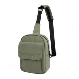 TULLIO Small Camera Bag Crossbody Nylon Sling Bag Purse Waterproof Dslr Bag Compatible with Nikon Sony for Men and Women Ash green