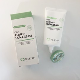 Merry Kit Sun Cream Cica Perfect Sun Cream 60ml + 10 Merry Kit Pack Sample Set + 6 Mask Packs / 메리키트 선크림 시카 퍼펙트 선크림 60ml+메리키트팩10장 샘플세트+마스크팩6장