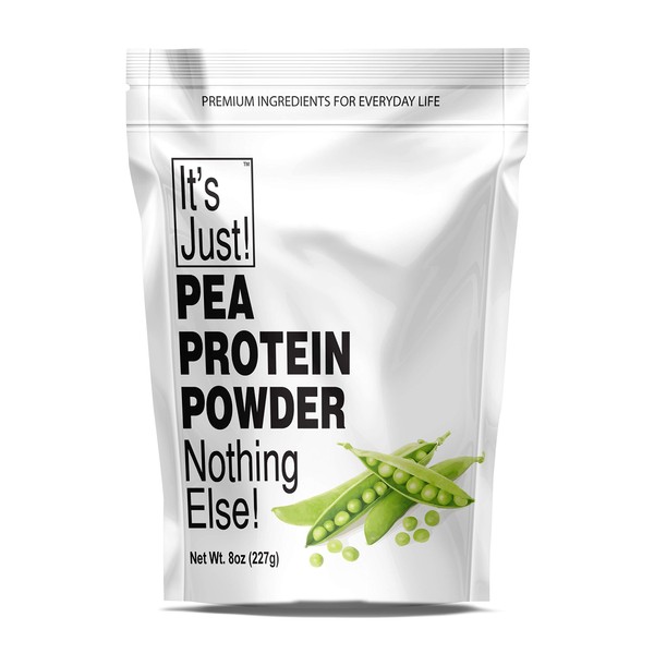 It's Just - Pea Protein Powder, Ultra Smooth Texture, Unflavored, Canadian Grown Peas, Vegan, Plant Based Protein, 8oz