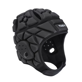 DGYAO Rugby Headguard Protective Headgear for Kids Boys Scrum Cap Padded Gear Helmet For Head Protection Black S