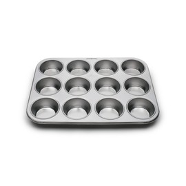 Fox Run Muffin and Cupcake Pan, 12 Standard Cup, Stainless Steel