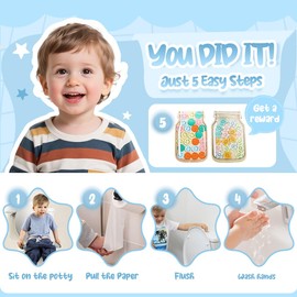 Magnetic Reward Jar, Star Reward Jar for Kids, Reward Jar System for Classroom Home, Magnetic Reward Chart for Potty Training, Smiley Faces for Reward Jar Children or Teacher 's Gifts