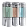 Shampoo and Conditioner Dispenser 3 Chamber No Drill Shower Soap