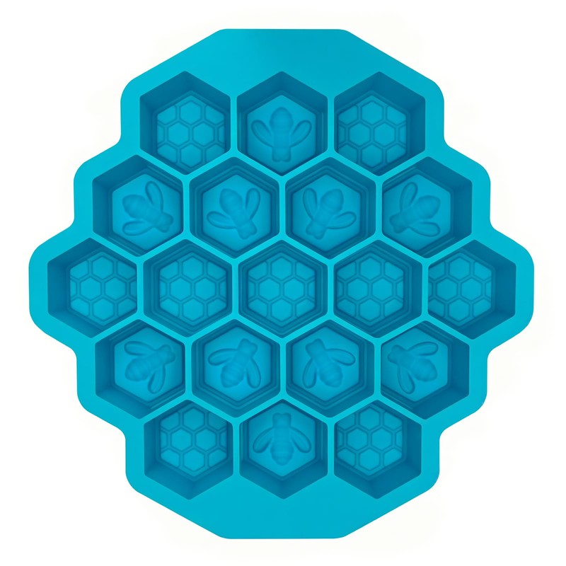 Zilphoba 2pcs Honeycomb Silicone Mold, Non-Stick 19 Cavities Bee Silicone