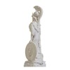 Athena With Owl Medusa Shield Greek Goddess Alabaster Statue 10.6"