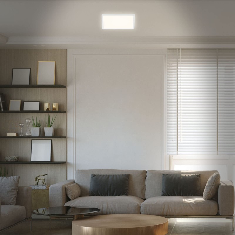 Briloner Leuchten LED Panel, Ceiling Light, Includes Backlight Effect, 18