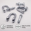 (Pack of 2) Galvanised Steel Shackles 16mm Shackle Clip with
