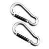 munkees 2-Pack 8-Shaped Carabiner Clips Keychain, Spring Snap Caribeener, Aluminum