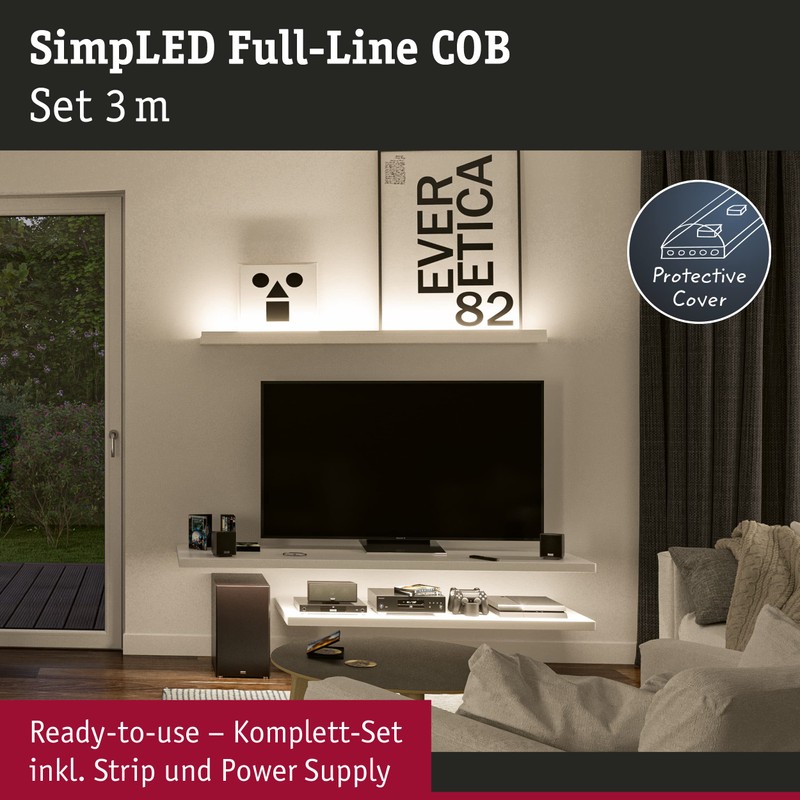 Paulmann 78862 SimpLED LED Strip Full-Line COB Complete Set 3