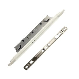 12" Sliding Patio Door Multipoint Mortise Lock Replacement with Keeper and Screws – Mortise Lock Mechanism for Sliding Glass Door Repair, Fix Broken Door Lock – White