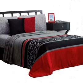 Elefantito Cobertor Individual Ligero Grafito Negro Rojo Gris Calido