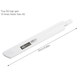 18dBi Antenna, 5G High Gain Full Band High Gain Antenna SMA Connector for GSM/GPRS/5G/4G/3G/2G Full Band Networking Devices (White)