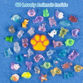 Bath Bombs for Kids with Surprise Inside, 40 Large Number Pack Paw Shape Bath Bombs Gift Set, Natural Organic Kids Bubble Bath Fizzy for Girls Boys with Bath Toys Inside