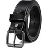 YOETEY Leather Gun Belt for Men - 1.5" Black Concealed