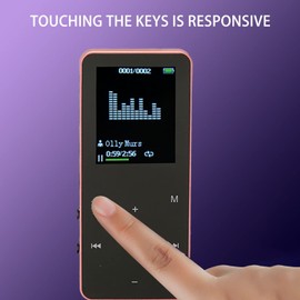 Bluetooths MP3 Player, Digital MP3 MP4 Player with 1.8 Inch HD Screen, 8GB Memory 128GB Expandable, Portable HiFi Loseless Music Player with Playback for Sports Running Travel