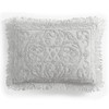 Beatrice Home Fashions Medallion Chenille Bedspread, King Sham, Gray