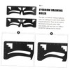 IWOWHERO Eyebrow Ruler Set 2pcs Eyebrow Stencil Level for Fast