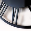 WALPLUS 30cm(11.8") Diameter Acrylic Gloss Roman Wall Clock Black Home