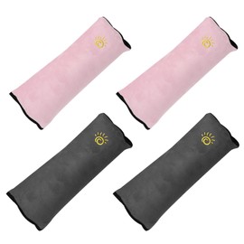 Pack of 4 Seat Belt Pads for Children's Cars, Seat Belt Cushion, Seat Belt Pads for Toddler Cars, Black Adjustable Baby Seat Belt, Seat Belt Cover