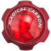 HASEPRO CAV-2R Magical Carbon Air Valve Cap, Red/Red, Set of