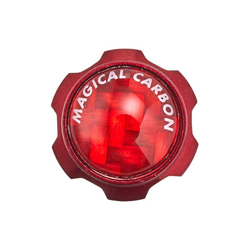 HASEPRO CAV-2R Magical Carbon Air Valve Cap, Red/Red, Set of