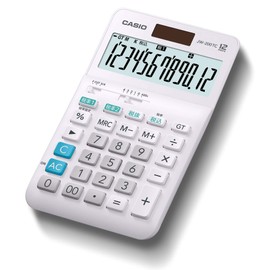 Casio W Tax Rate Calculator, 12-Digit Tax Calculator, White, Just Type, JW-200TC-N