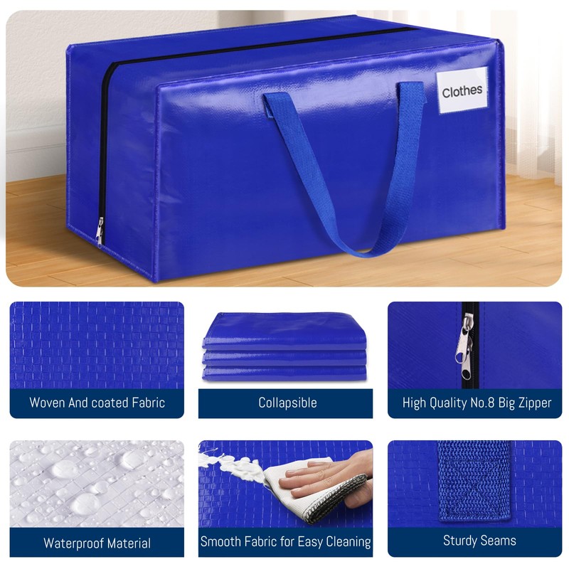 BlissTotes Moving Bags, Heavy Duty Moving Supplies & Storage Bags,