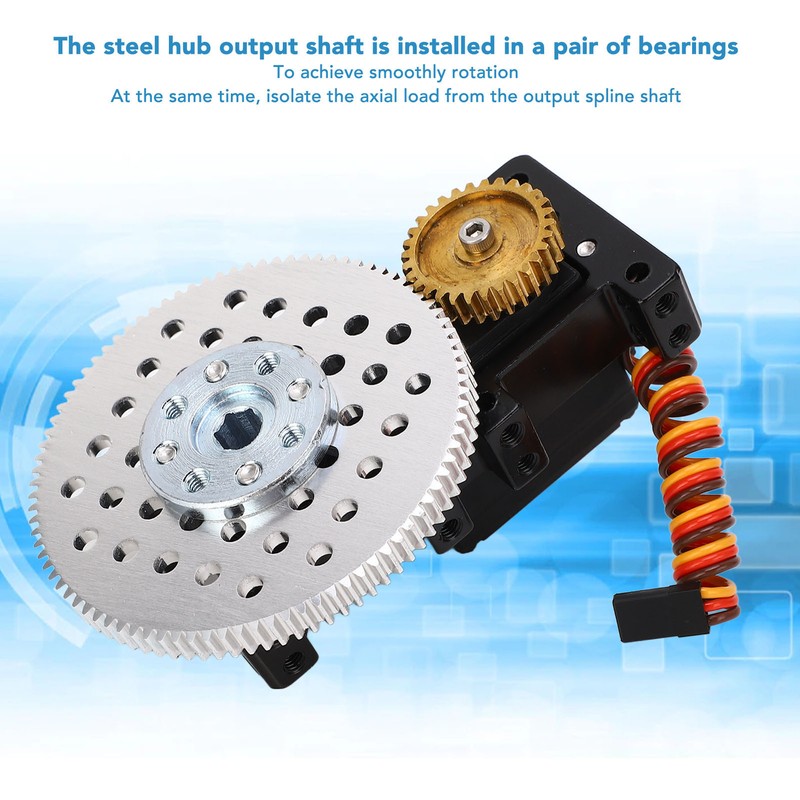 Servo Steering Gear Box 3:1 Ratio Feedback Continuous Mode Servo