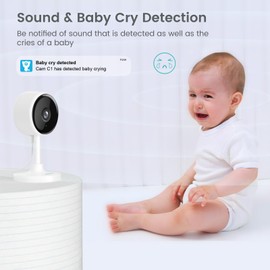 litokam indoor camera 2K, pet cameras with phone app, Little elf Smart camera with Night Vision, Motion Detection, 2-Way Audio, Baby Monitor for House Security,Work with Alexa(2 Pack)