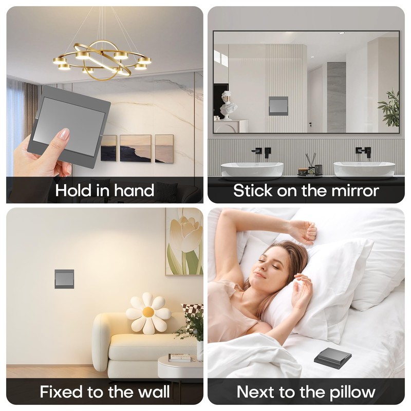 GLOBELEC Wireless Light Switch and Receiver Kit,Self-Powered(No Battery Required),Kinetic Remote