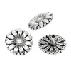 The Bead and Button Box - 10 Silver Tone Sunflower