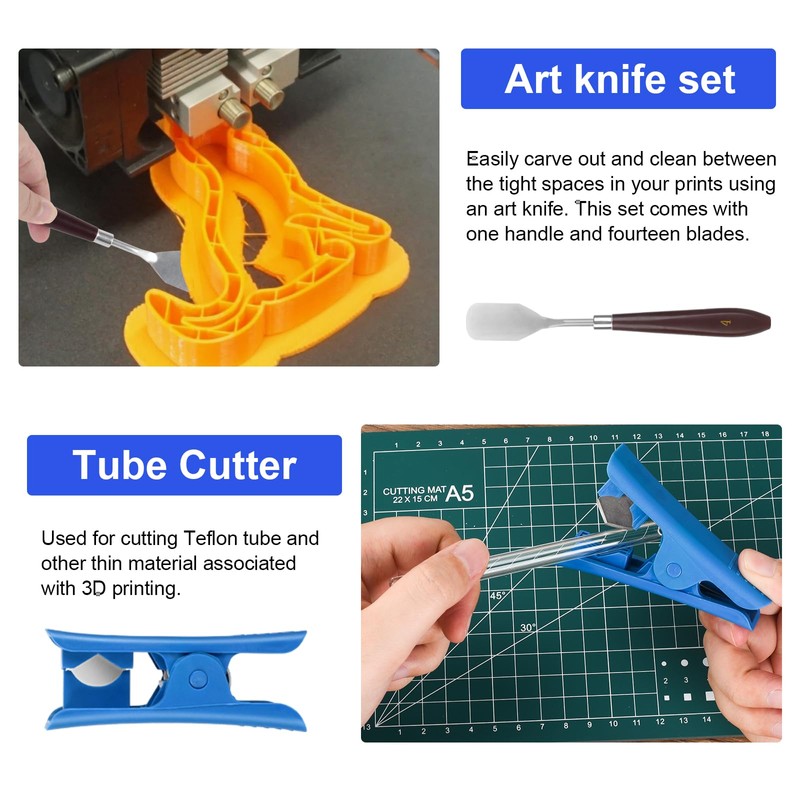 3D Printer Tools Kit, 3D Printing Accessory with 55Pcs Includes