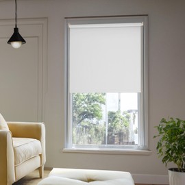 Roller Window Shades, Blackout Blinds for Windows with Thermal Insulated, UV Protection Roll Down Blackout Shades for Home and Office (73" W x 68" L, White)