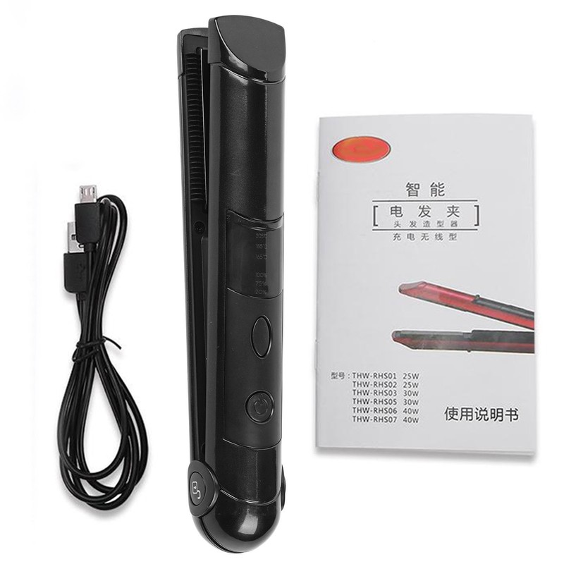 Mini Rechargeable Cordless Hair Curler & Straightener Hair Ironing Device