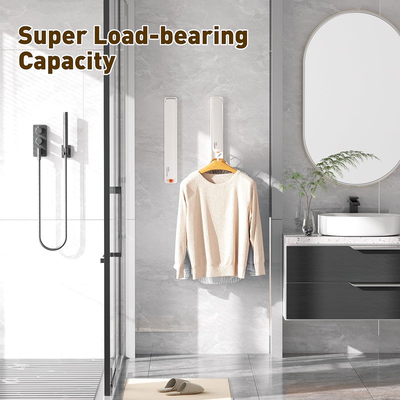 Deasolin Clothes Drying Rack, Laundry Room Wall Mounted Retractable Clothes