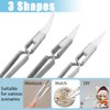 Evponk 3 Pcs Precision Reverse Ceramic Tweezers Set, Non-conductive, Heat