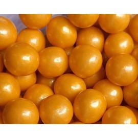 YANKEETRADERS Gold Fruit Flavored Gumballs 1", 2 Pounds Bulk