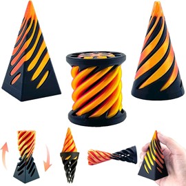 Impossible Pyramid Pass-Thru Carving, Pass Cone Cylindrical Spiral Toy, 3D Printing Toy Relieves Stress and Anxiety Fidget Fidget Toy Spiral Pyramid Fidget Spinner Impossible Pyramid Passing Through