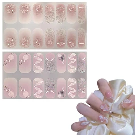 3D Nagelsticker, 2 Blatt 5D Stereoskopisch Selbstklebend Nail Art Sticker Dekoration, Selbstklebend für Frauen Nagelaufkleber