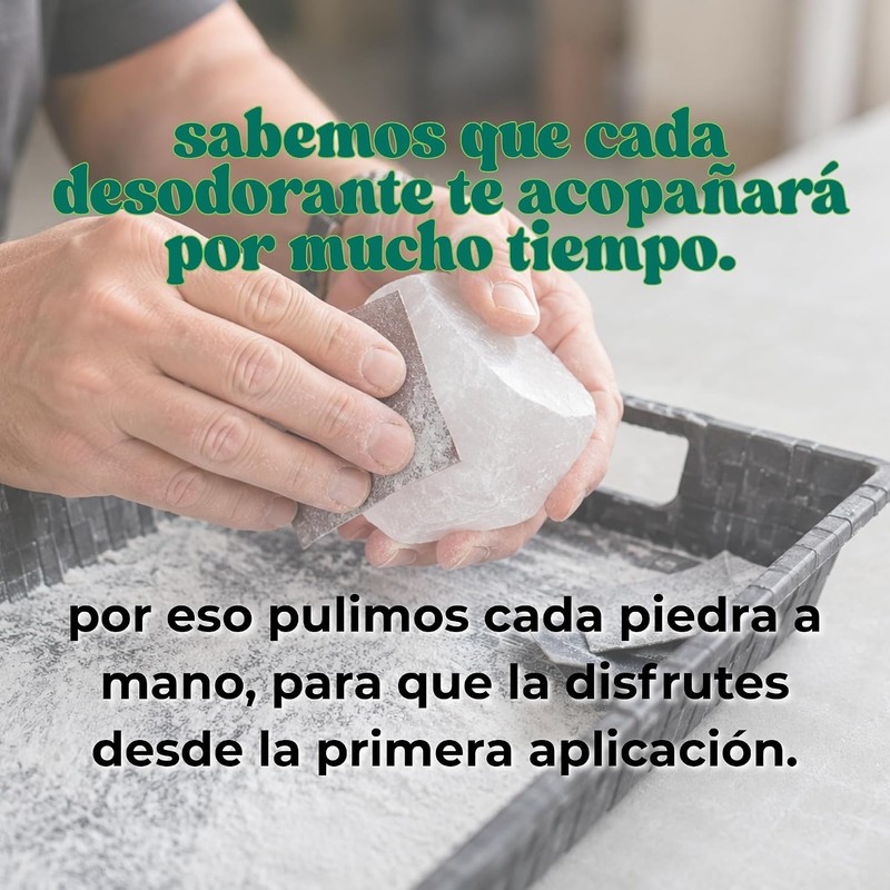 Desodorante piedra de alumbre para mujer hombre y niños