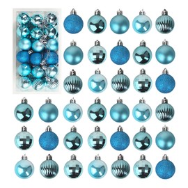 Shatterproof Christmas Ball Ornaments, 36pcs Navy Blue Hanging Decorations for Christmas Tree, 1.57" Holiday Decor Set – Parties and Holiday Displays, Elegant Festival Pendant Hangings for Easter